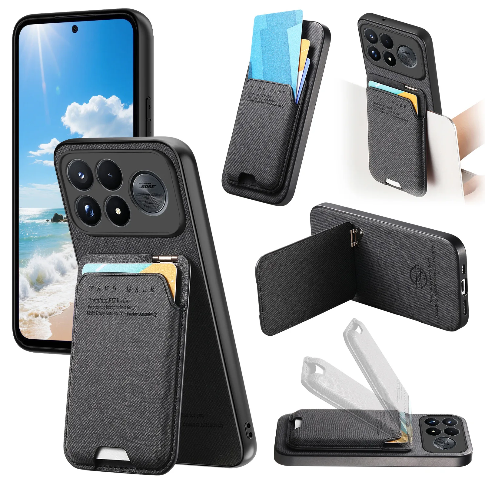 Luxury Wallet Leather Card Solt Kickstand Holder Phone Case For POCO F9 Ultra Shockproof Protection Back Cover Accessories