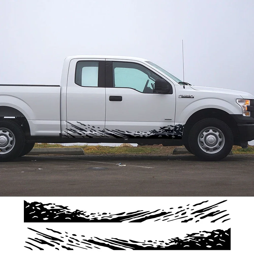 

Боковая юбка на дверь автомобиля, виниловая наклейка для украшения брызг, автоаксессуары для Ford Ranger Raptor F150 F250 F350 F450 F550 Pickup