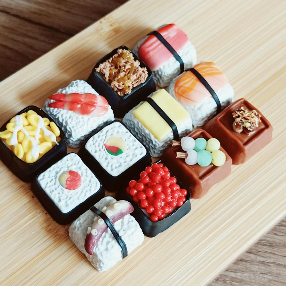 Sushi Resin Keycaps Handmade Delicious Food Keycap For Cross Switch Mechanical Gaming Keyboard Personalized ESC F Function Caps