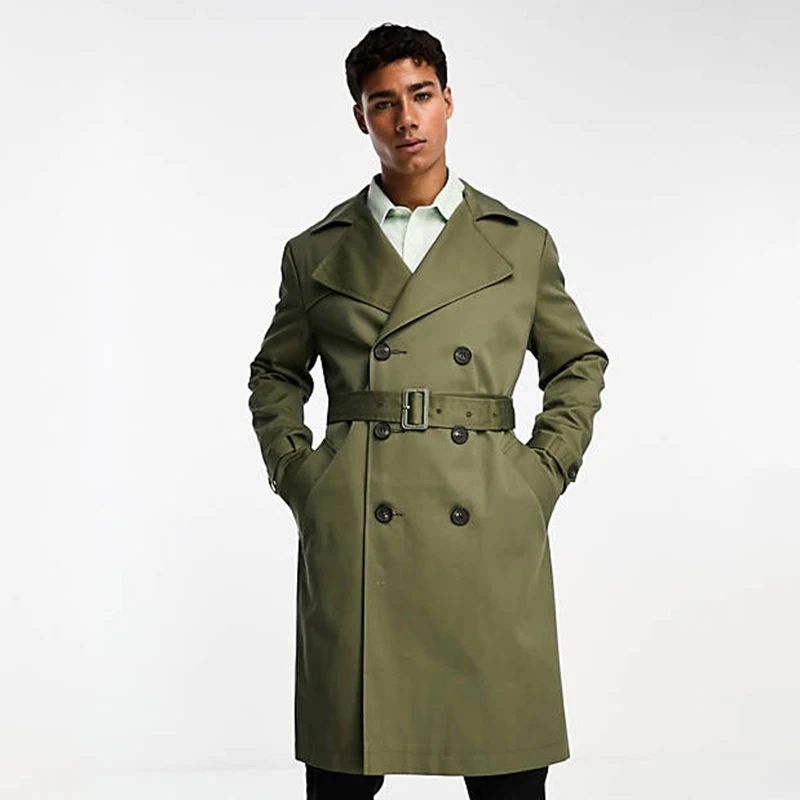 

New Outdoor Casual Long Jacket Windbreaker Trench Coats Custom Men's Jackets Coat