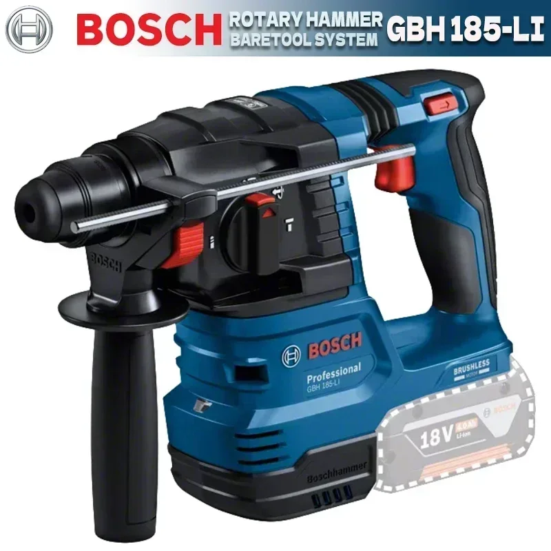 BOSCH GBH 185-LI Professional Brushless Rotary Hammer Impact Drill SDS PLUS 18V Rechargeable Electric Bare Tool GBH185-LI