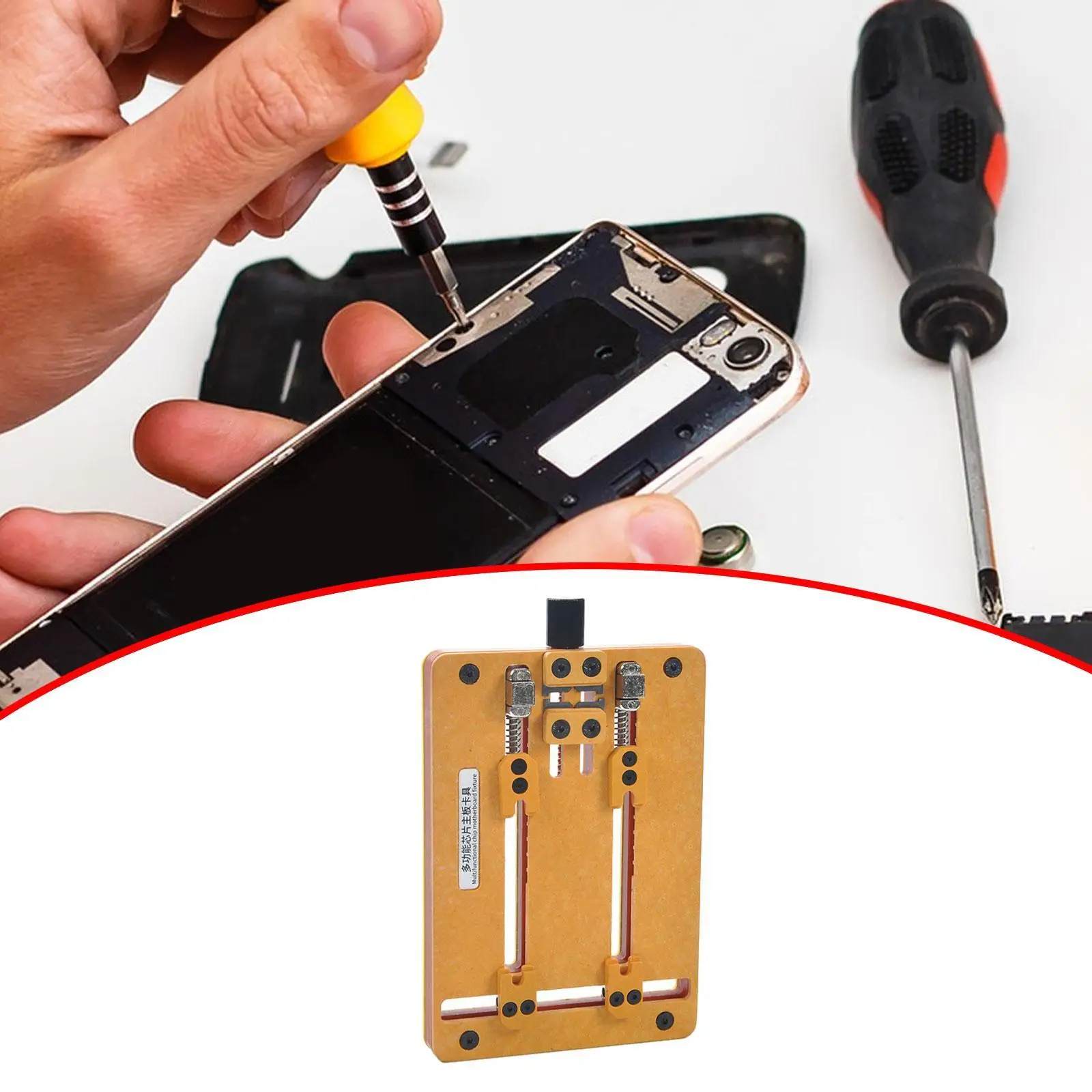 Dispositivo de reparo de telefone fixação resistência de alta temperatura gabarito de solda de metal fixador multifuncional suporte de placa de circuito