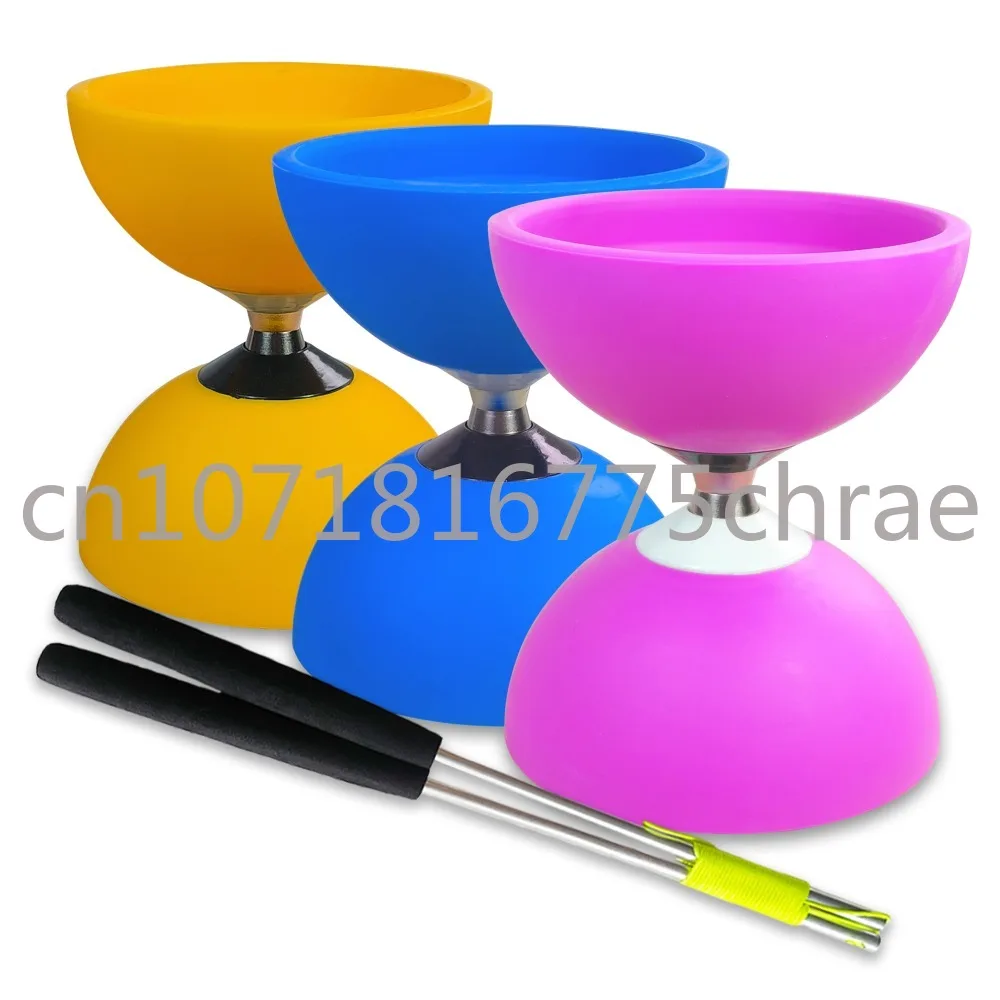 

Large Single Bearing Diabolo Double-Headed TPR Plastic Bowl Classic Funny Circus Equipment Toy for Playing