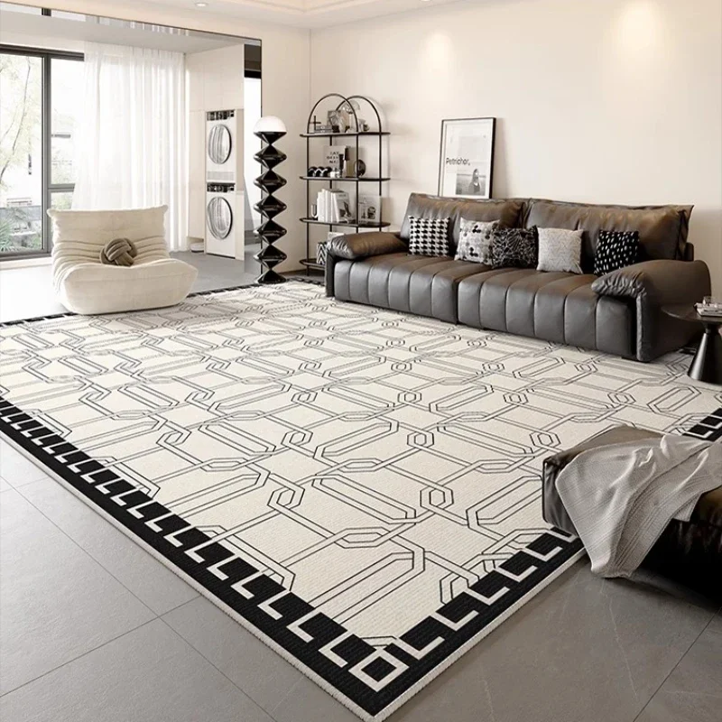 

Minimalist Plaid Living Room Carpet Art Luxury Bedroom Carpets Striped Geometric Decorative Rug Easy To Clean Coffee Table Rugs