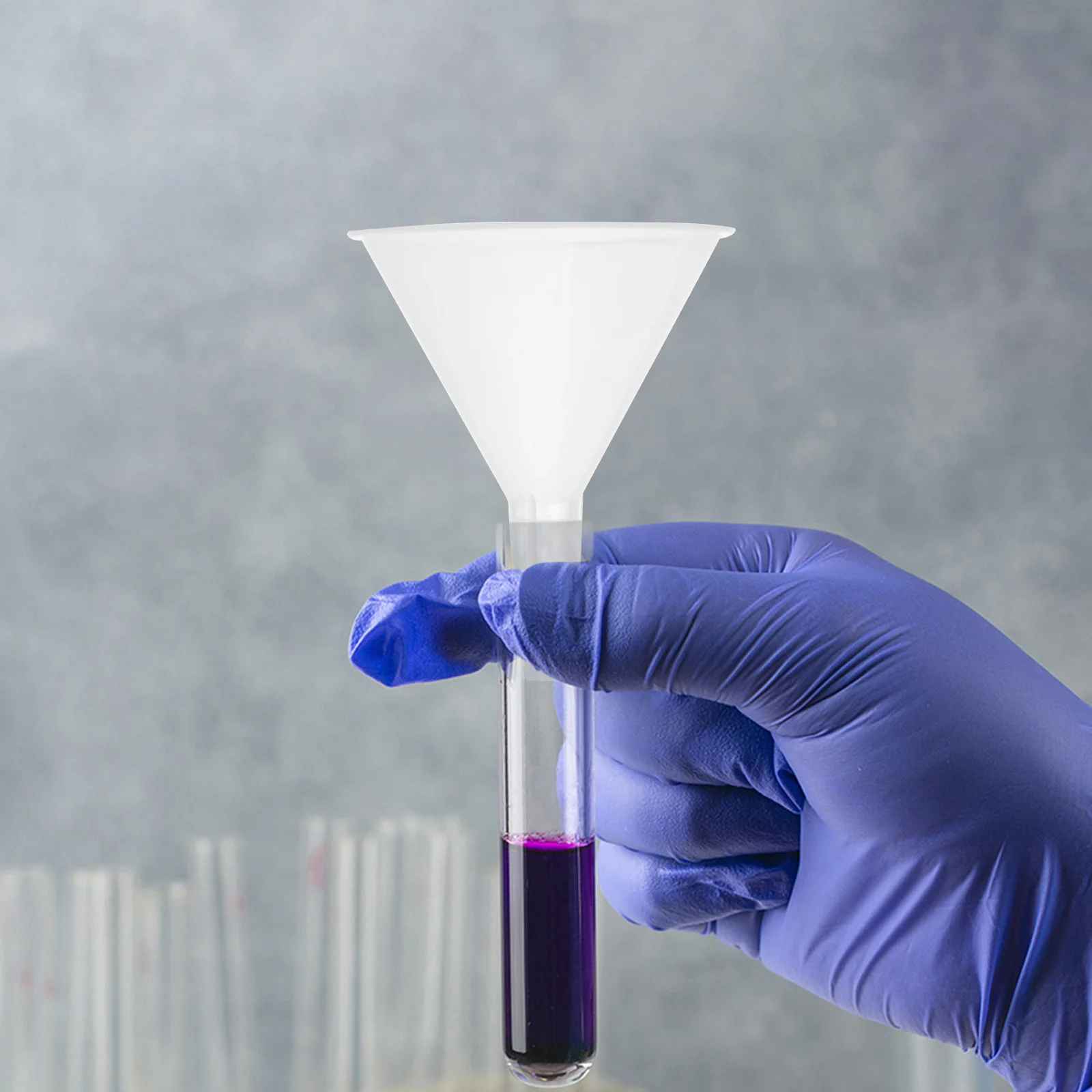 

15Pcs Experiment Plastic Triangle Funnels Clear Laboratory Filling Filter Funnels for Scientific Liquid Transfer Chemistry Lab