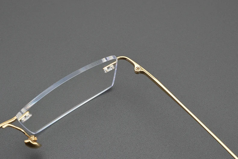 2026 Pure Titanium Ultra-Light Square Rimless Glasses Frame Men Women Fashion Business Rectangle Daily Eyeglasses Eyeware Gafas