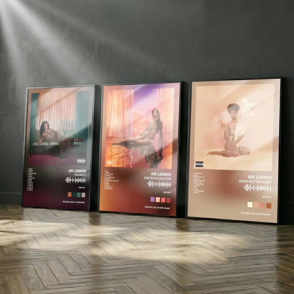 Juego de pósteres de Ari Lennox, cubierta moderna, arte de pared para habitación, pintura en lienzo, arte impreso, decoración de pared del hogar, imagen, regalo