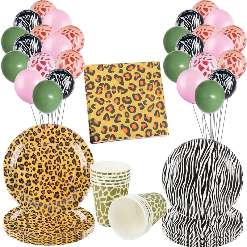 Zebrapapierteller: Die perfekte Dekoration für Safari-Partys