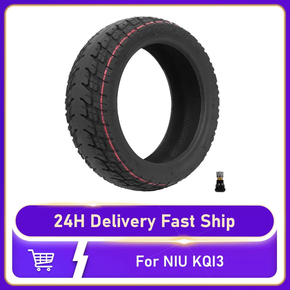 

Tubeless Tire With Valve Kit For NIU KQI3 E-Scooter KickScooter 9.5x2.50 Rubber Off-Road Tyre Thickened Wear-resistant Tyres