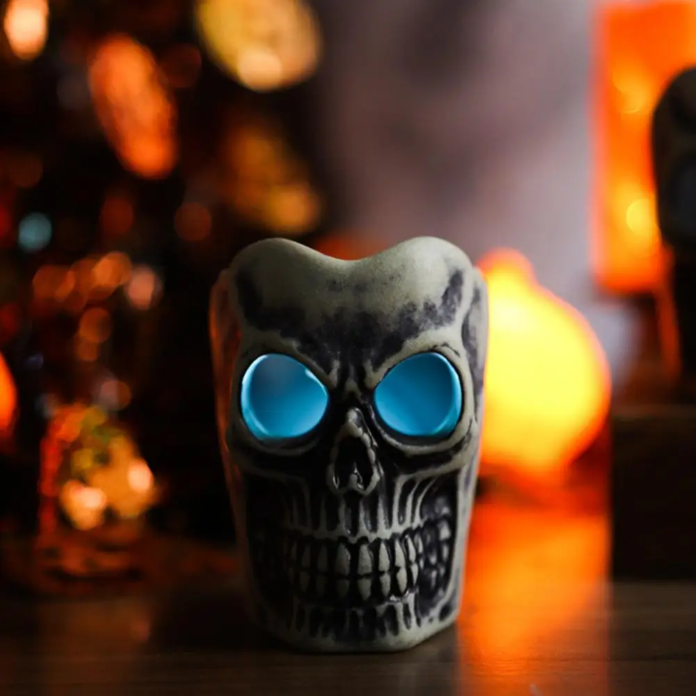 Decorative Ornaments for Fireplace Realistic Flickering Plastic Candles Halloween Flameless Led Candle Set Spooky for Indoor