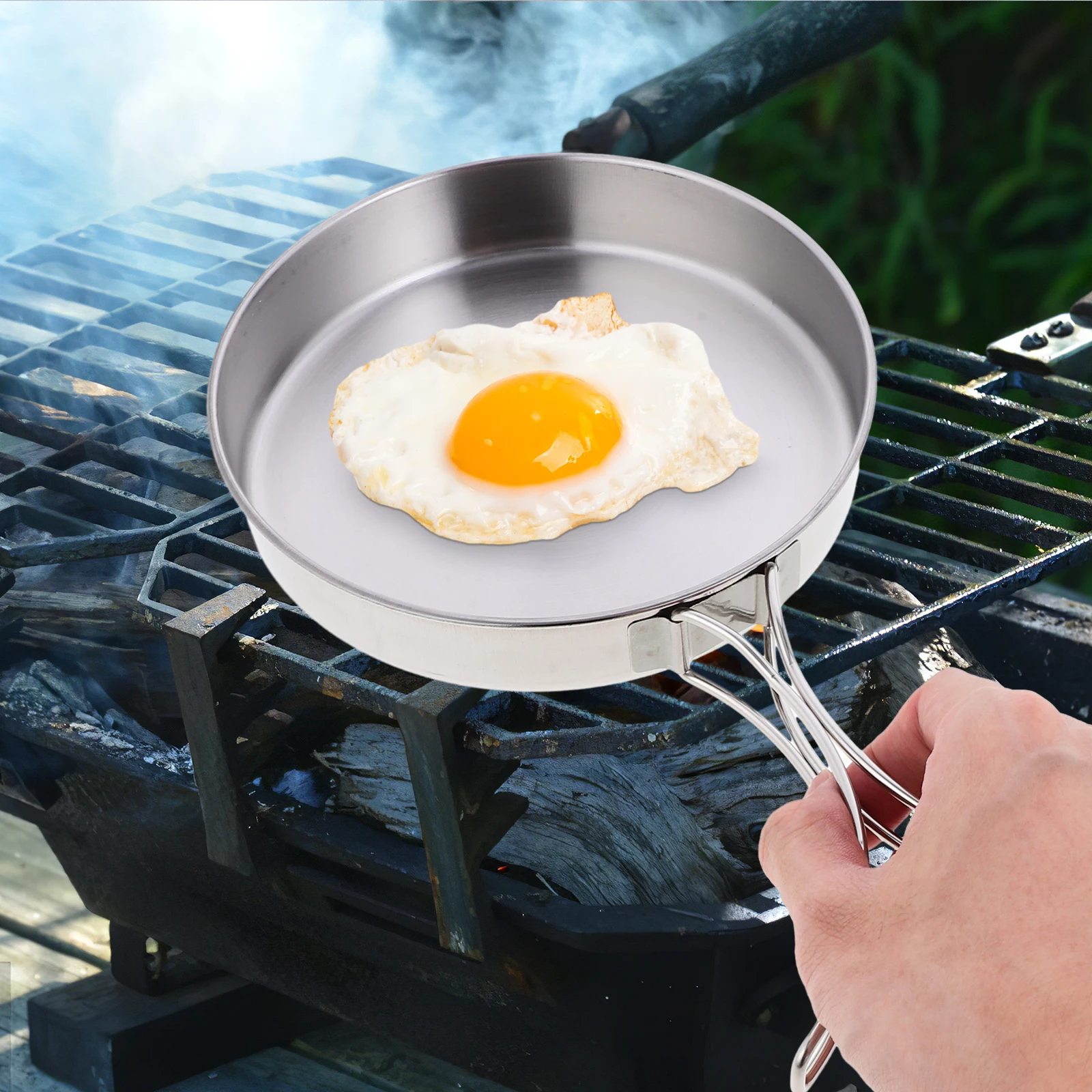 Portable Frying Pan Stainless  - огляд і ціна Camping Cooking Windscreen