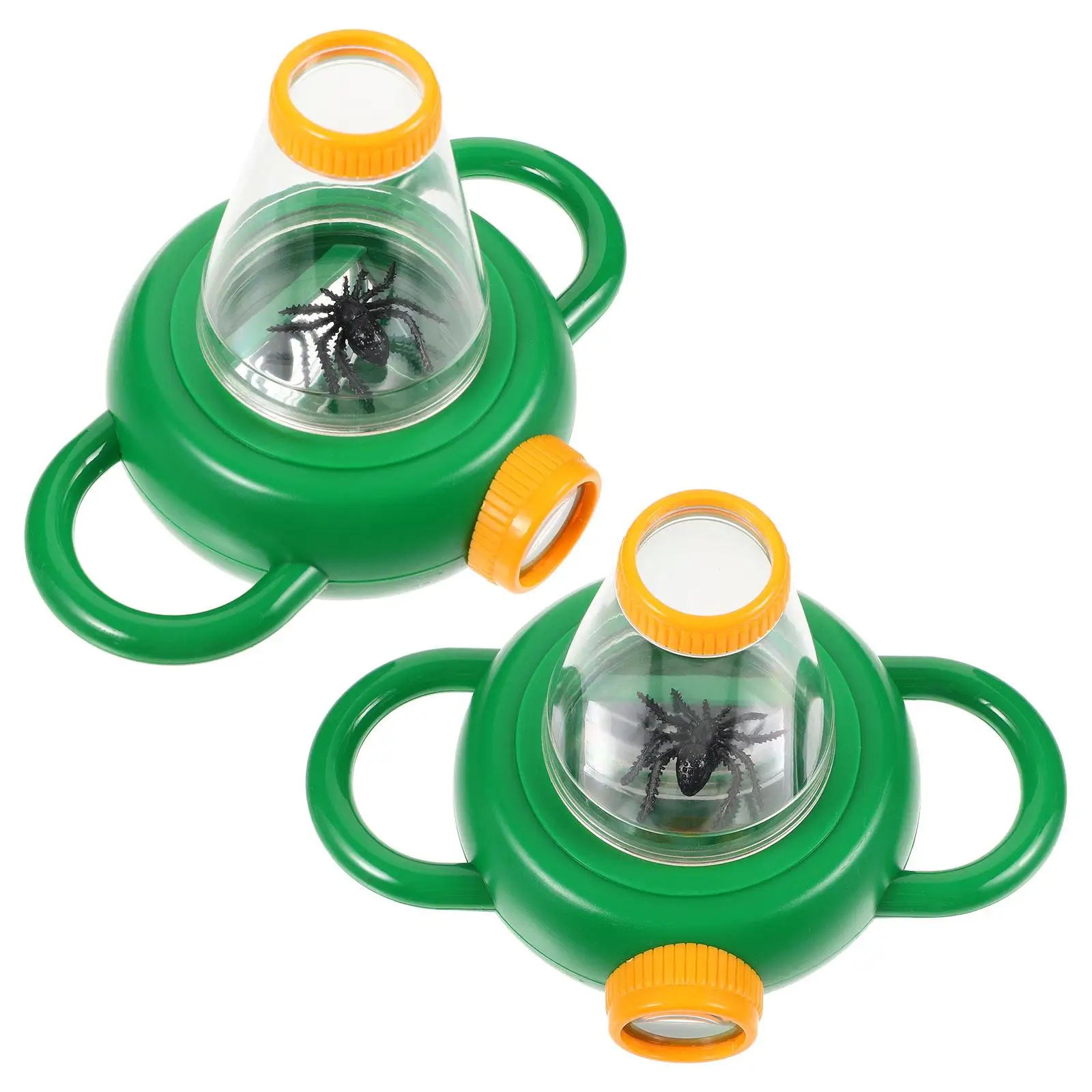 2 ชิ้นแมลง Observation กล่องชีววิทยาแว่นขยายของเล่นเด็กสีเขียวแว่นขยายอิเล็กทรอนิกส์เด็ก Viewer แมลง Explorer