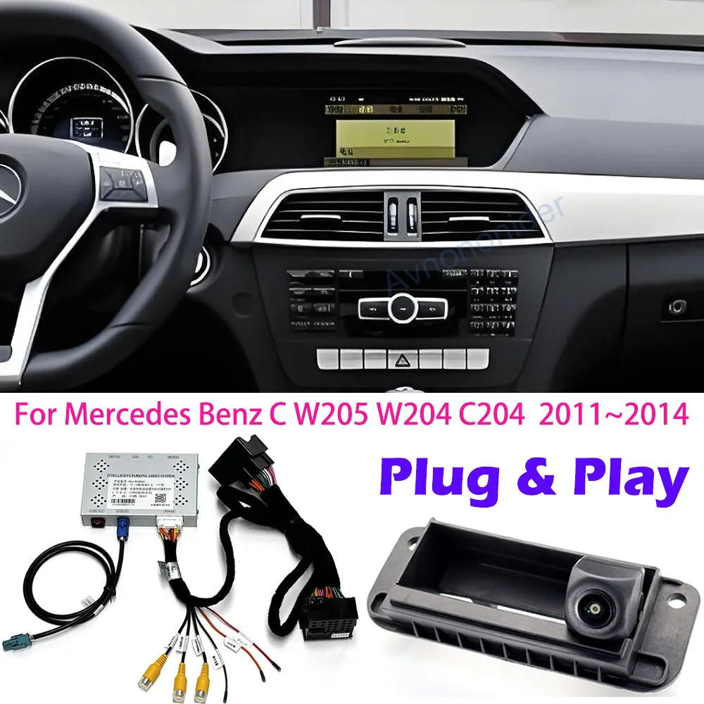 Für Mercedes Benz C Klasse W204 C204 W205 2012 ~ 2014 NTG 4,5/4,7 OEM Bildschirm Dynamische Flugbahn Decoder Reverse Kamera Plug & Play