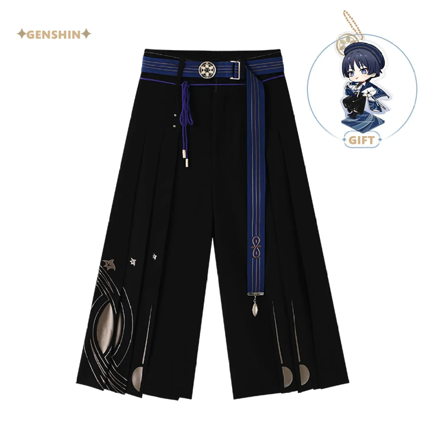 Pantalones anchos Wanderer originales, trajes de cosplay de Scaramouche del juego Genshin Impact, pantalones informales para mujer, ropa de Balladeer