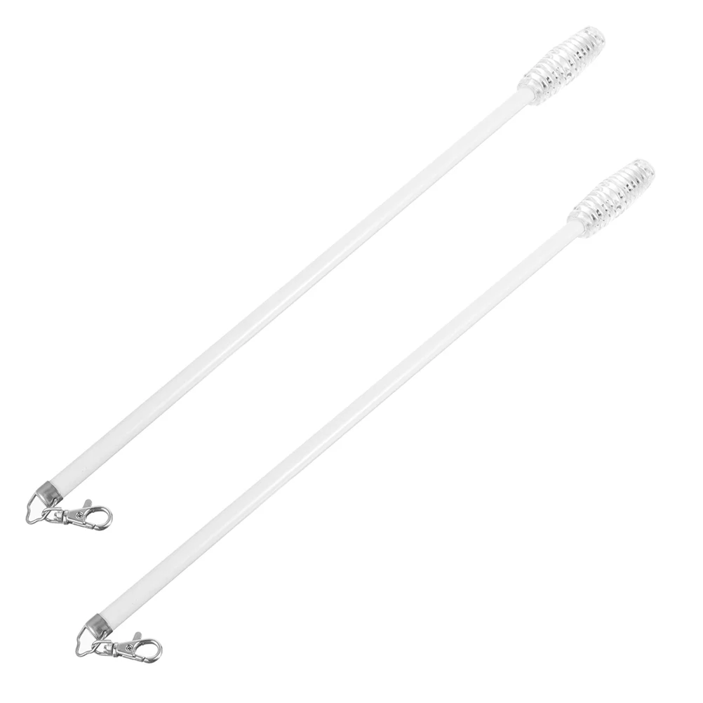 2 Pcs Curtain Handle Drapery Wand Blind Replacement Stick to Open Curtains Aluminum Alloy Pulls