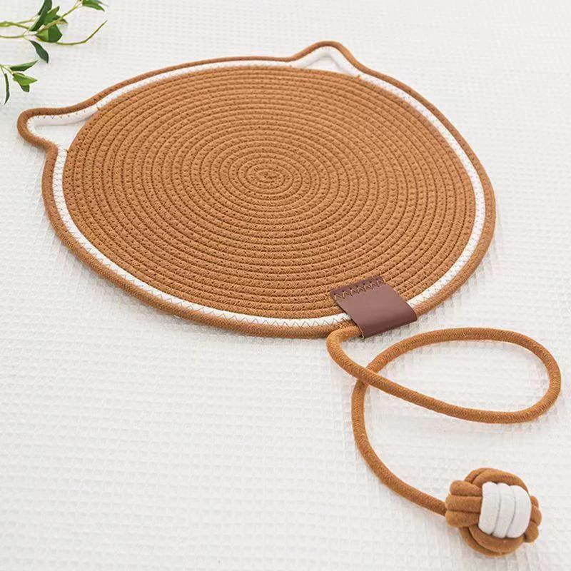 Tablero rascador de cuerda de algodón para gatos, tapete multifunción para rascar garras y descanso de mascotas