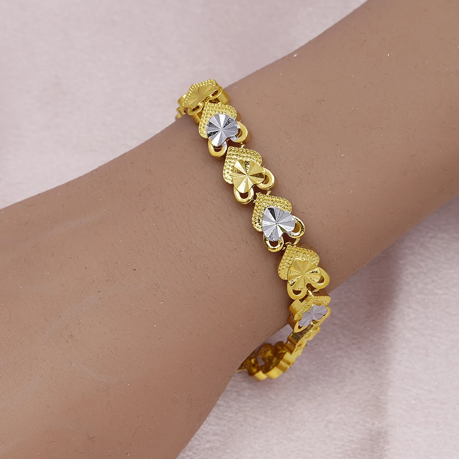 

1PCS Middle East Ethiopia Love Bracelet Dubai European and American Women's Fashion Jewelry Ethiopian Bride Wedding Gift