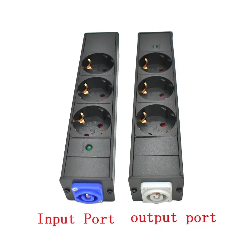 PDU Power Strips Schuko Powerlink box Power amplifier audio 3P Aviation in/out plug LED display1-11AC EU output SOCKET