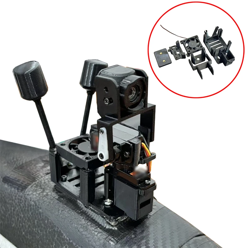 

1Set For DJI O3/O4 Pro Video Transmitter Heat Dissipation Quick-Release Bracket Mount Modifed Parts for RC Fixed-wing Airplane