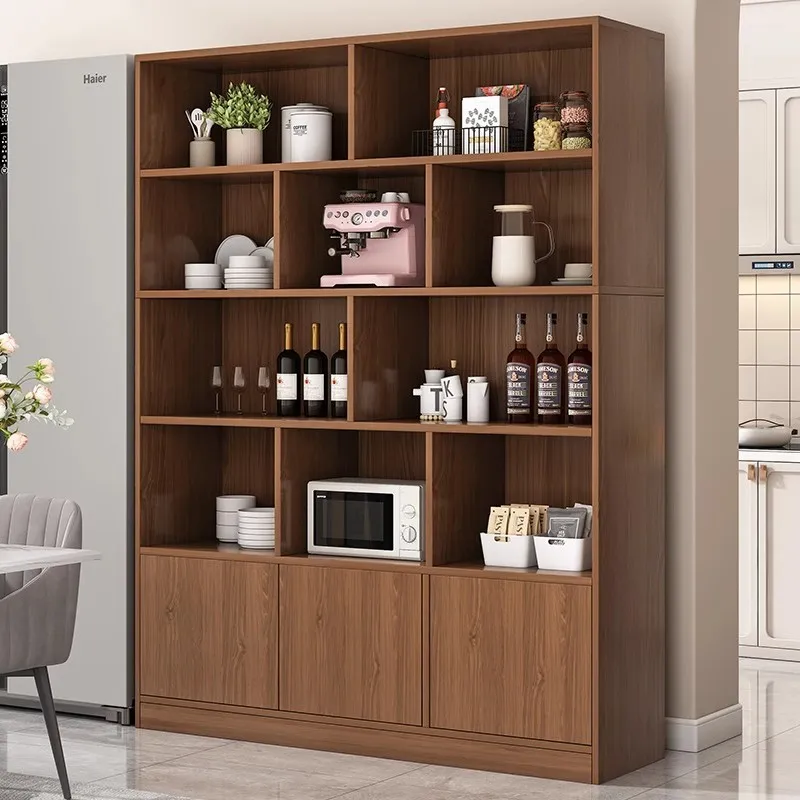 

Bookcase Floor-to-ceiling wine cabinet integrated against the wall Household living room Wall-to-wall display cabinet Floor