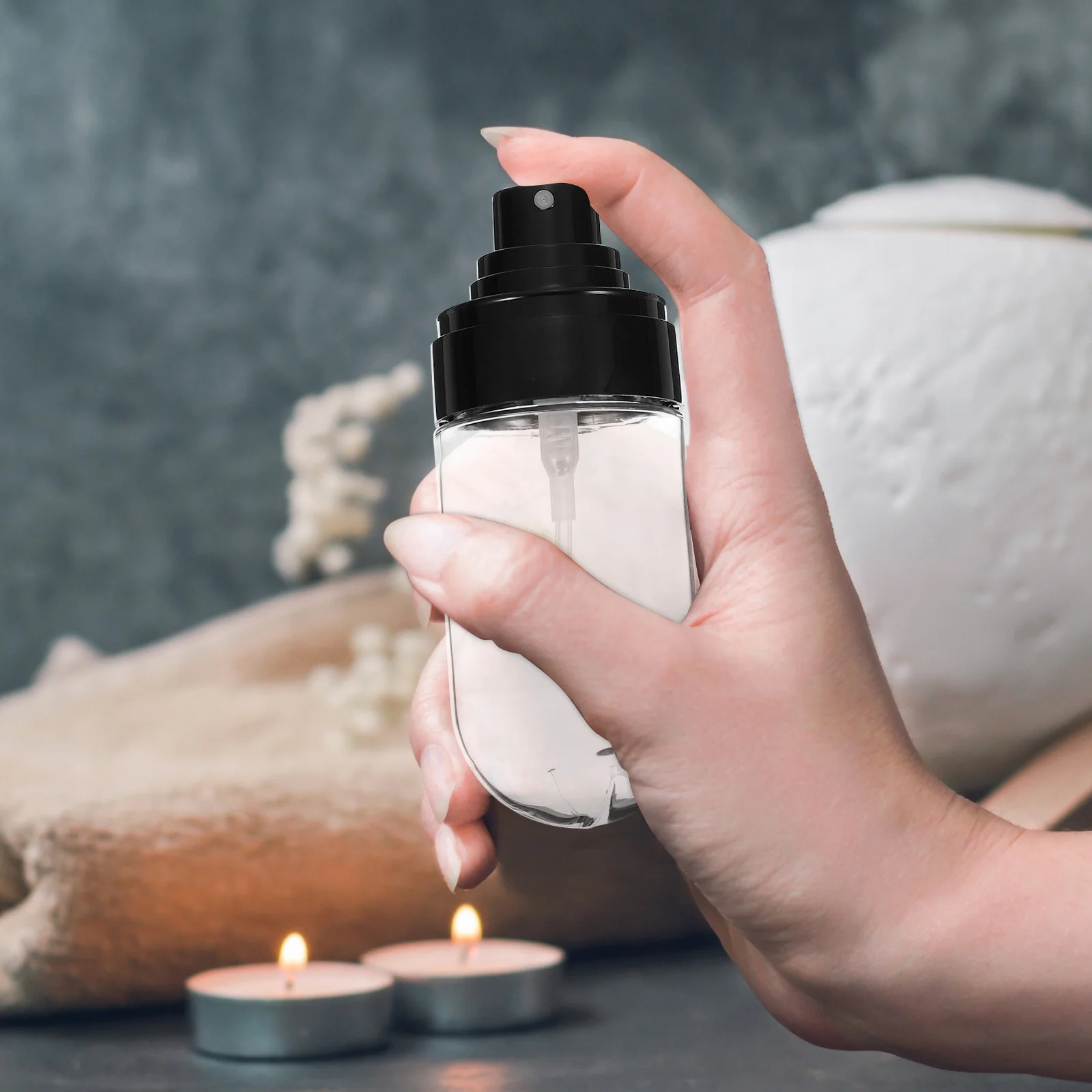 

4pcs 60Ml Inverted Spray Bottles Travel Dispenser Fine Mist Empty Storage Bottles Lightweight Portable Mist Dispenser