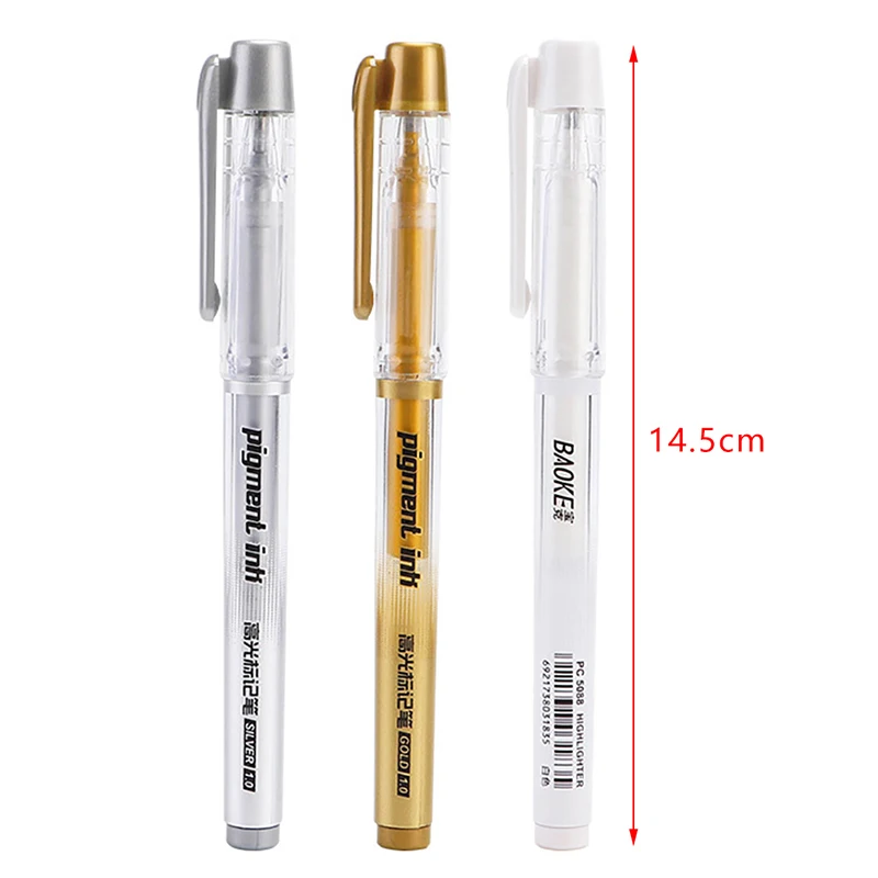 DIY Metal Waterproof Permanent Paint Marker Pens White Gold Silver 1.0mm Craftwork Resin Mold Pen Art Painting Supplies