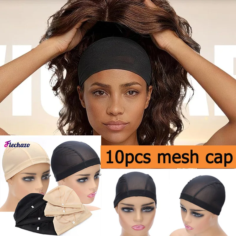 Mesh Caps For Women Small Big Head Friendly Mesh Wig Cap To Wear Under Wigs Affordable Weaving Cap For Custom Wigs S M L 10pcs