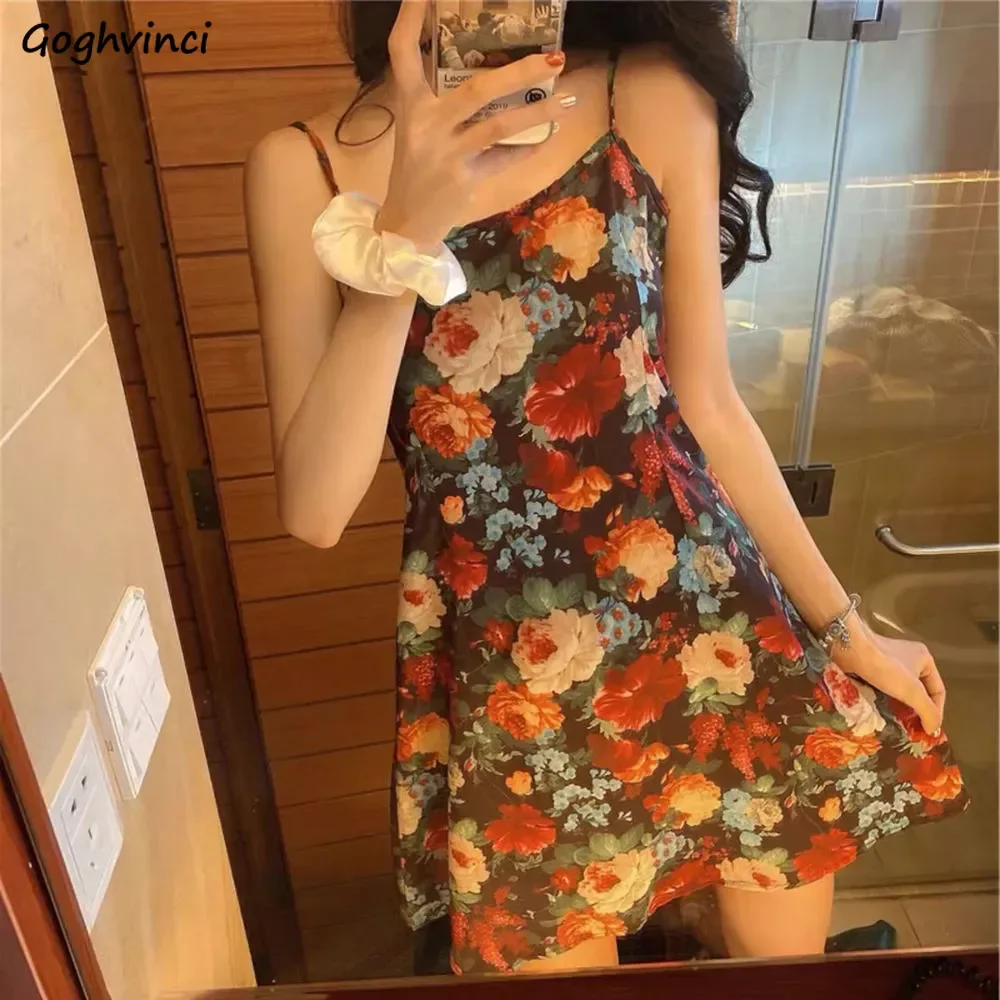 Dress Women Skinny Hot Above Knee Sexy Spaghetti Strap Summer Female Brown Plaid Vintage Leisure Street Simple Sundress Popular