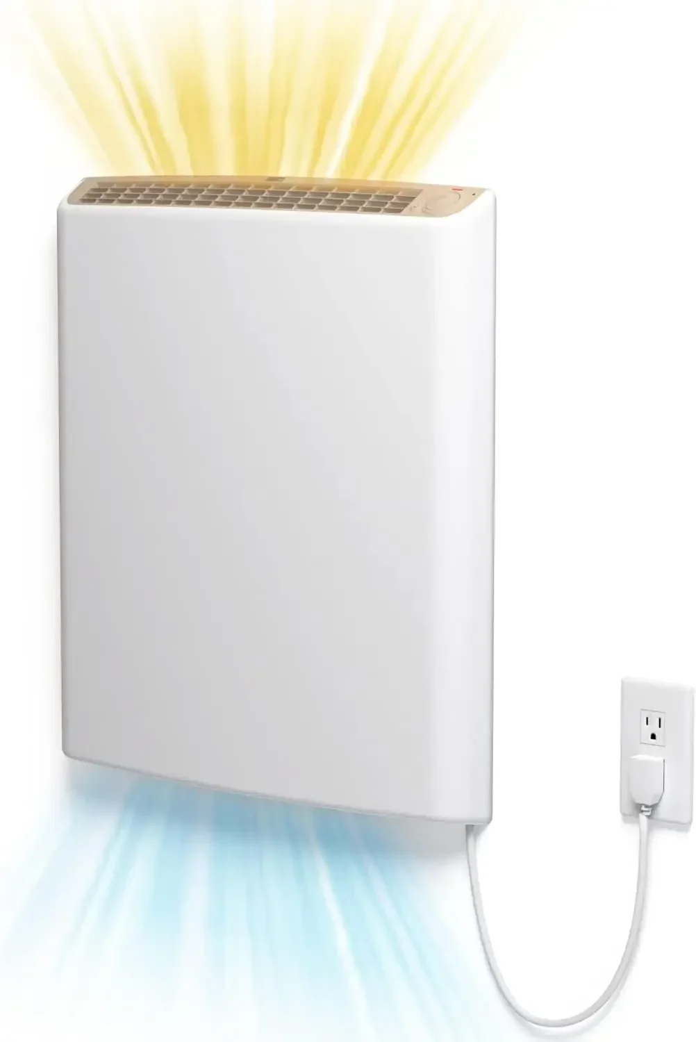 Plug-in Electric Panel Wall Heaters for Indoor Use, Energy Efficient 24/7 Heating w/Safety Sensor Protection