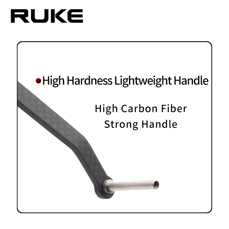 Ruke 1pc Fishing Reel Single Handle With Carbon Knob And Rocker For Shi/D Type Fishing  Spinning Reel DIY Accessory Light Weight
