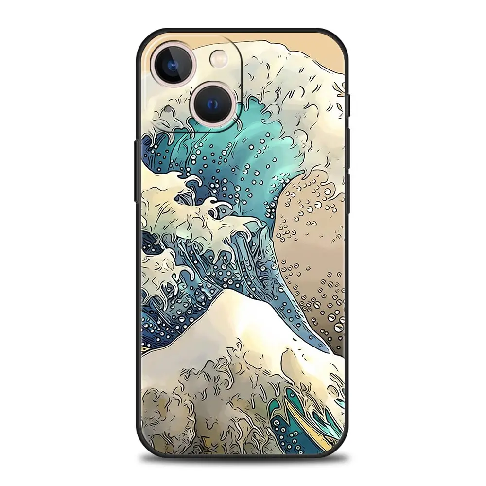 The Big Wave of kanagawa Phone Case For iPhone Apple 14 13 12 11 Pro Max Mini XR XS X SE 2020 7 8 Plus Cover Shell Coque Funda
