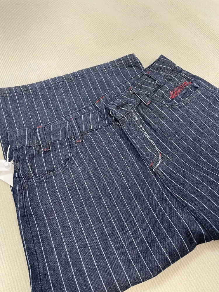 Calça jeans cargo feminina, azul claro, comprimento da panturrilha, harajuku, y2k, baggy, japonesa, 2000s, tamanho grande, roupas vintage