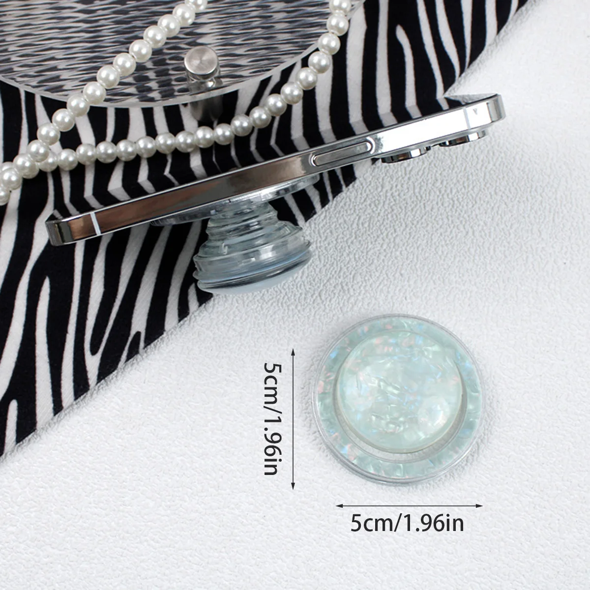 Красочная бумажная магнитная подставка для подушек безопасности Magsafe, подставка для телефона с узором в виде ракушки Ins с клейкой подложкой, магнитная прозрачная подставка для подушек безопасности с рисунком ракушки, настольный держатель для телефона для просмотра, стеклянная складная подставка