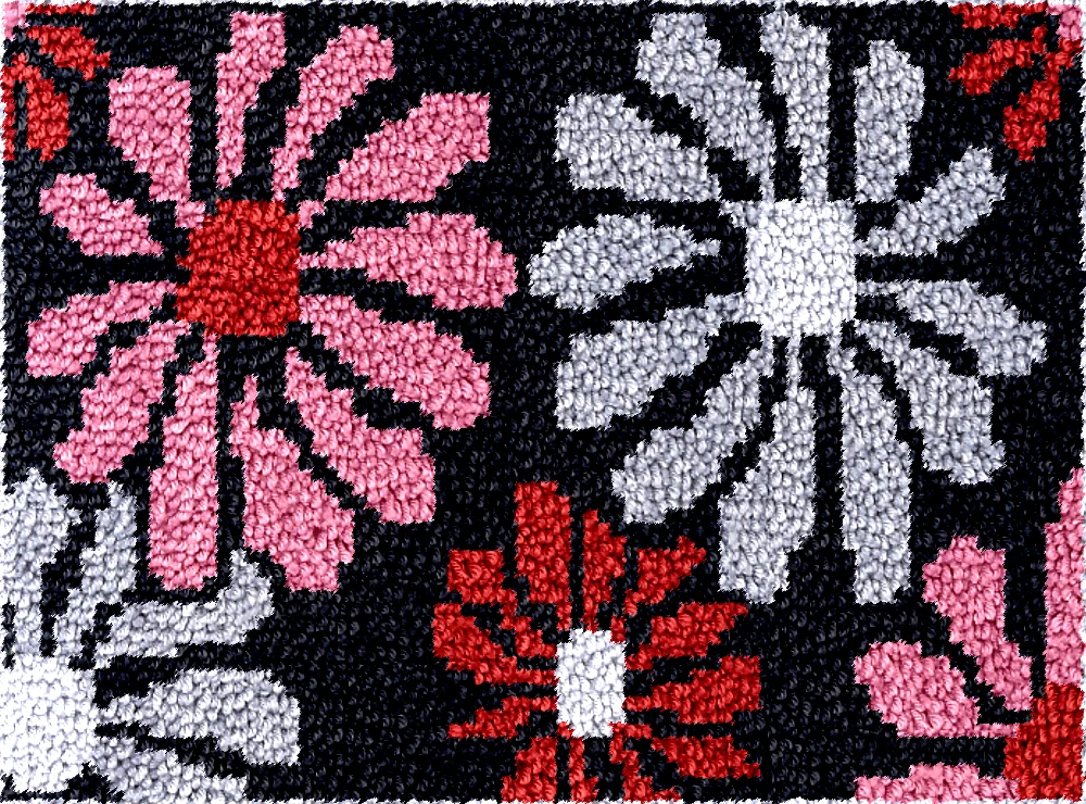 

Цветы вышивка холст защелка крючок наборы, незаконченная акриловая пряжа, вышивка подушка, вышивка крестом ковер DT1135