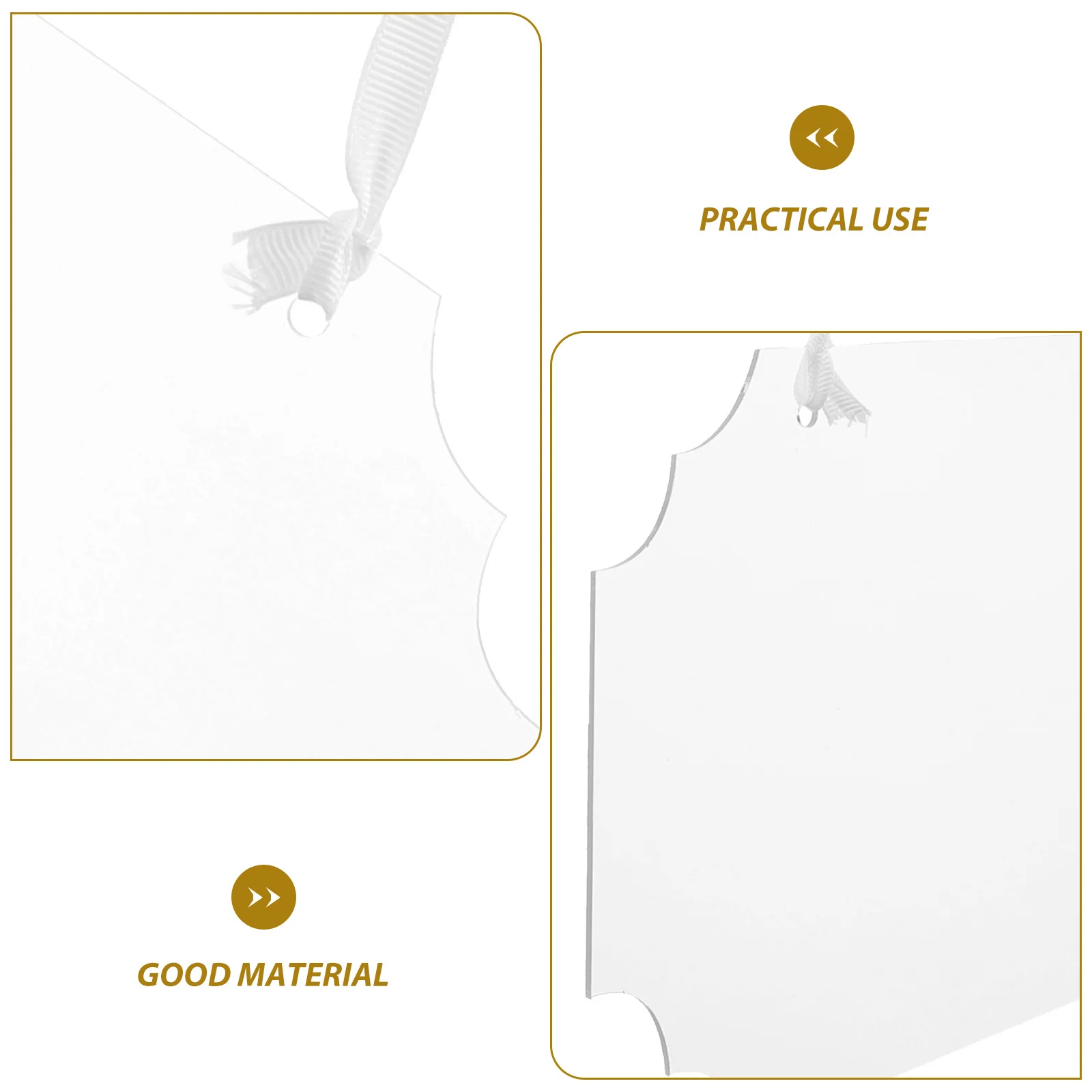 3 قطعة علامة سبورة أكريليك شفافة فارغة معلقة صغيرة السبورة رسالة العلامات لتقوم بها بنفسك مجلس للمنزل مكتب التجزئة #5