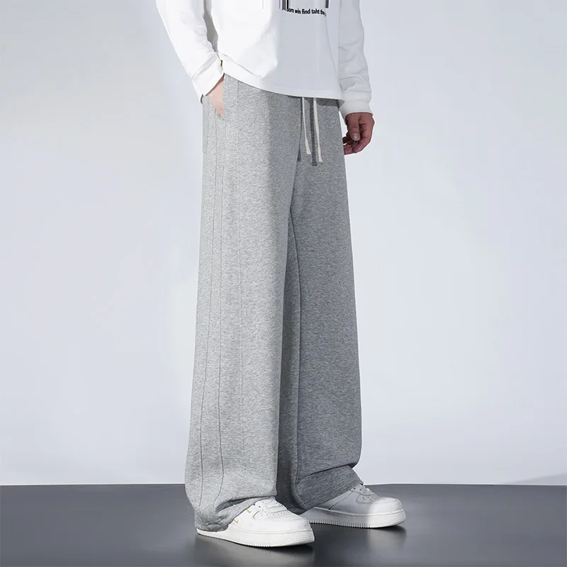 

Мужские спортивные брюки с плоским передом, повседневные, однотонные, модные, с эластичным поясом, высокой эластичностью, из высококачественной ткани, для бега