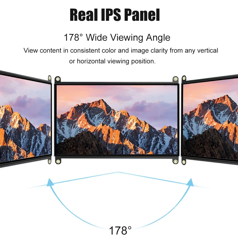 Wisecoco Monitor mini Portabel 7 inci, 1024x600 Raspberry Pi layar sentuh IPS untuk Raspberry Pi 5 4 3 3B 3B + Windows AIDA64