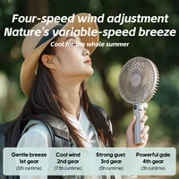 Nouveau ventilateur portable pliable à main, 3000 mAh, rechargeable, réglable en angle, pour la maison, l'extérieur, les voyages et le camping 5