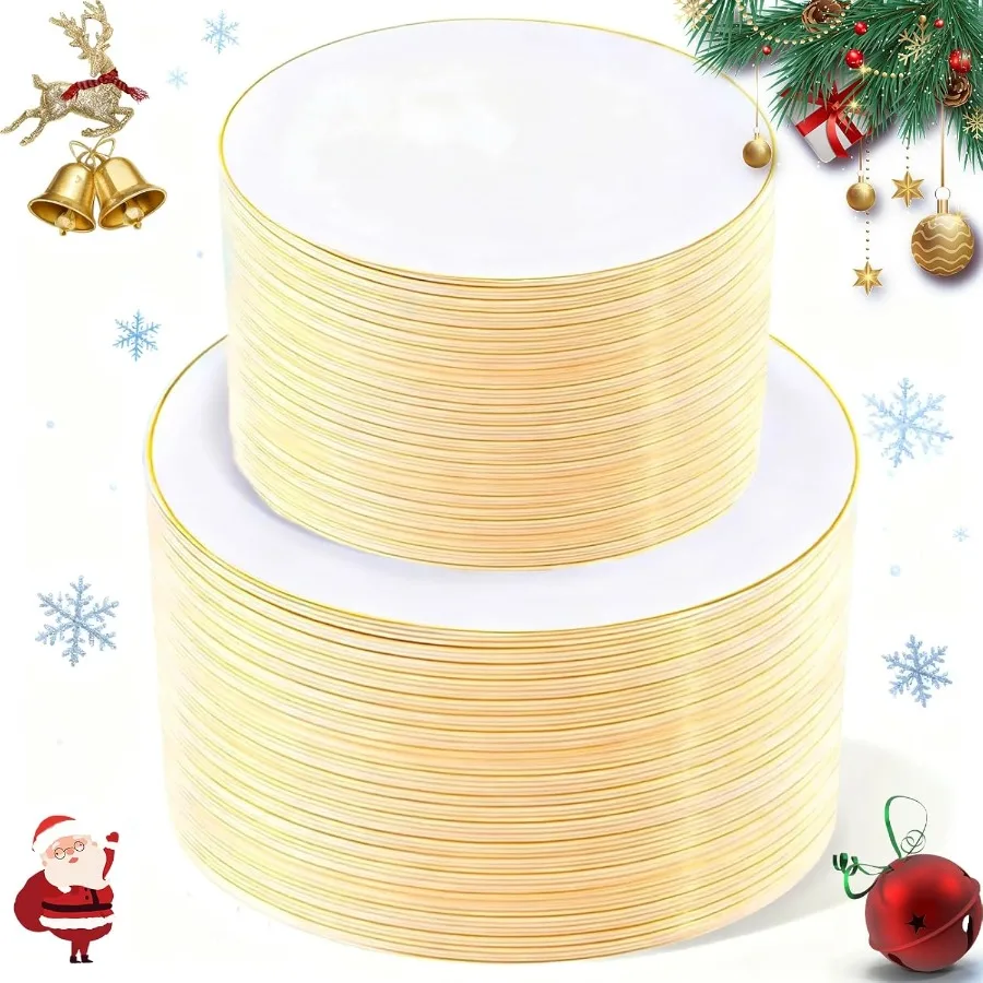 200PCS Gold Plastic…