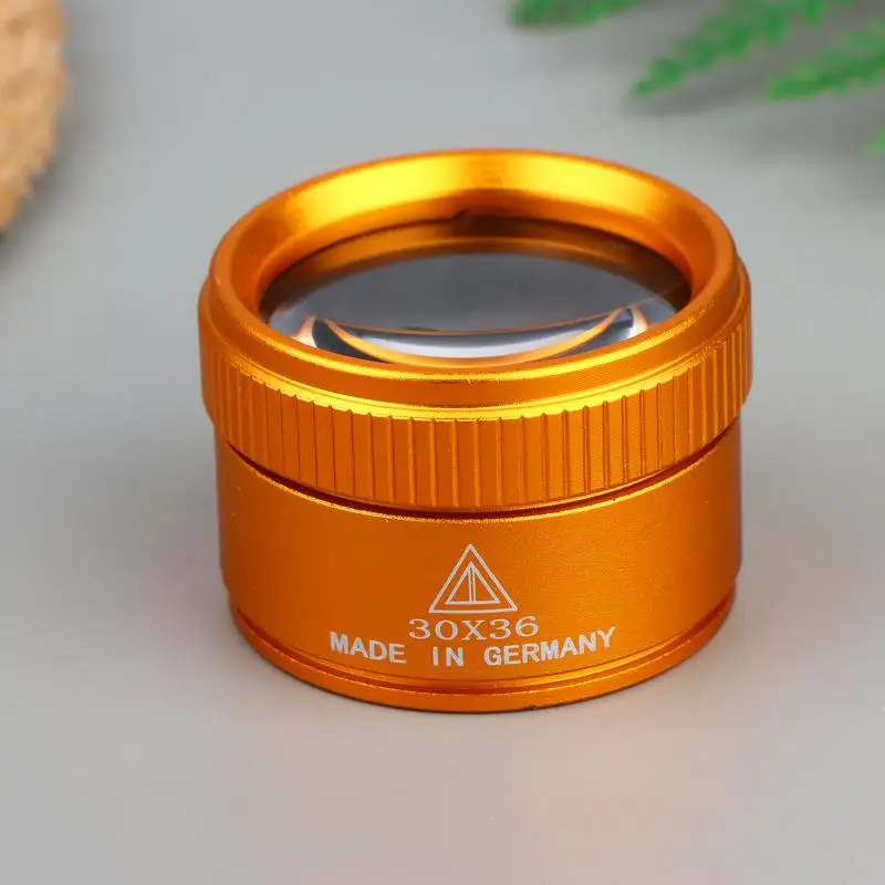 1pcs 30X 36mm Magnifying Glass K9 Optical Lens Monocle For Watch Jewelry Coin Stamps Precision Work Inspection Loupe Tool