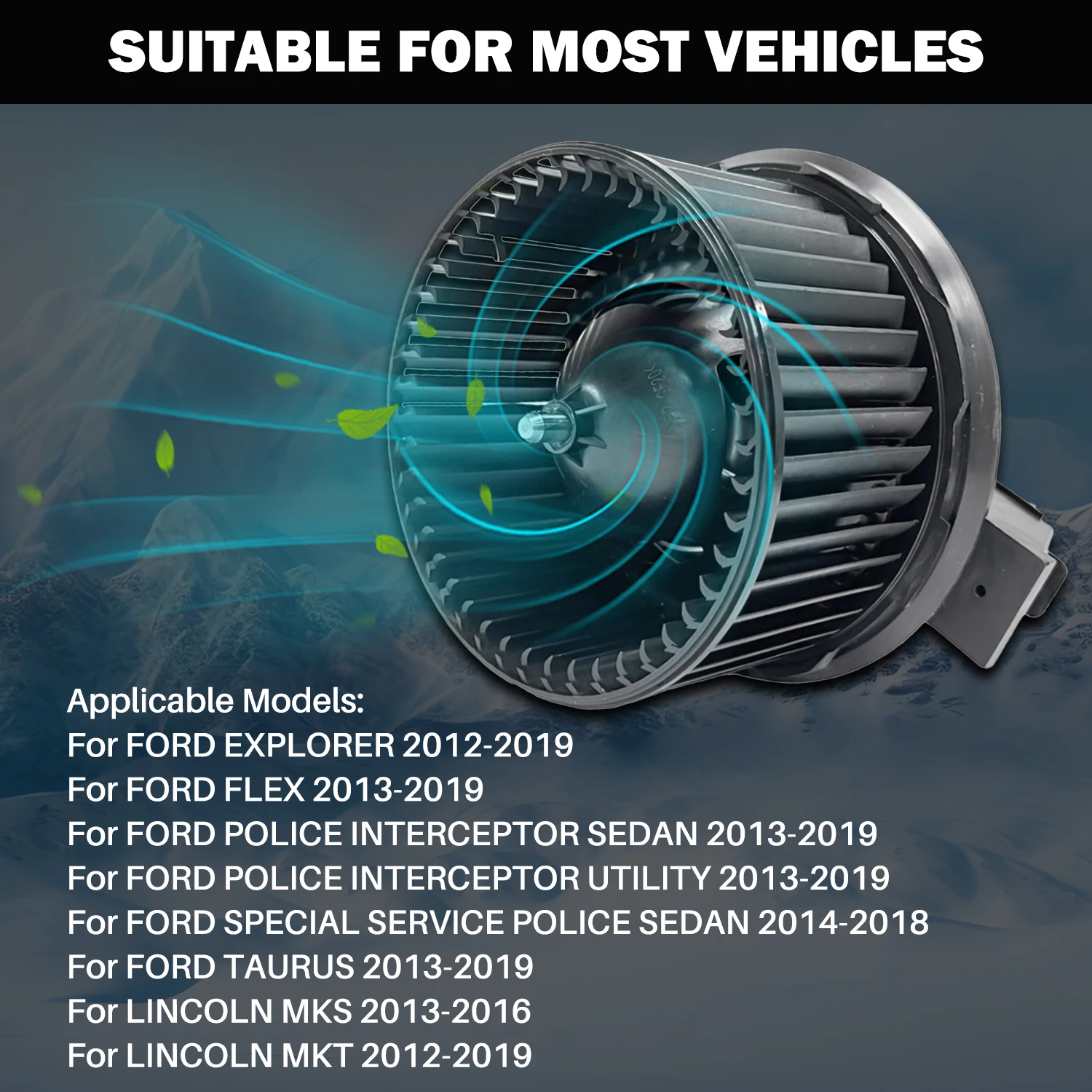 

Aspligo Car Air Conditioner Blower Motor Parts Fan Blower For FORD EXPLORER TAURUS FLEX POLICE INTERCEPTOR SEDAN UTILITY
