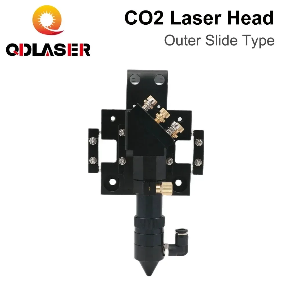 

QDLASER Новое поступление CO2-лазерная головка для объектива диаметром 20 мм FL 50,8/63,5 мм D25 мм, зеркальный внешний слайдер с насадкой для воздушной помощи