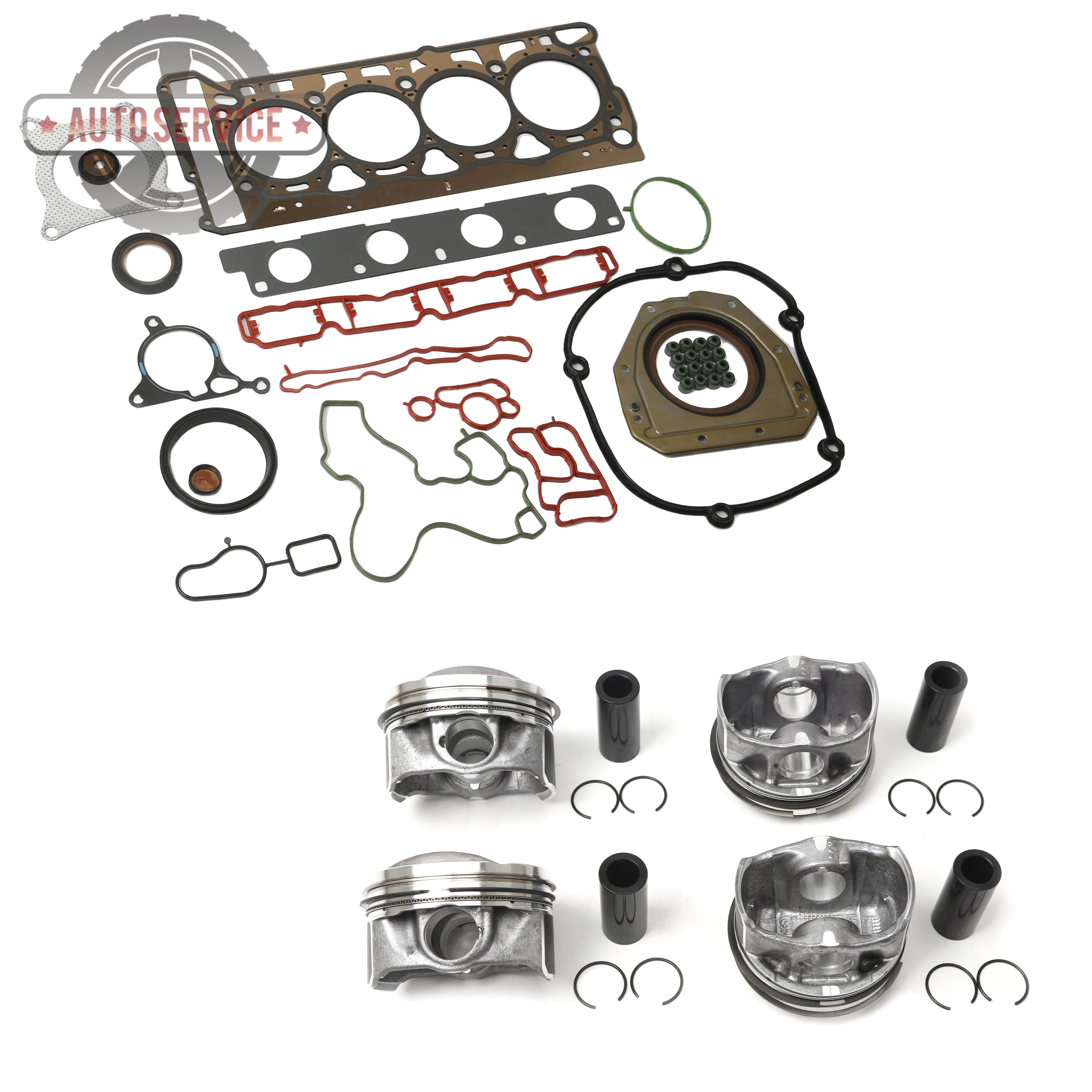 06H107065DL Engine Pistons Oversize 0.5MM and Gaskets Kit For AUDI A3 A6 C7 Q3 Q5 Seat ALHAMBRA Skoda VW JETTA IV SCIROCCO III