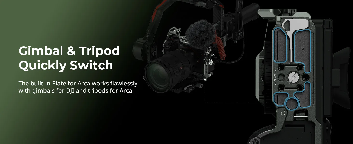 SmallRig A7R VI "HawkLock" Schnellwechselkäfig für Sony Alpha 7R VI mit 1/4"-20 Gewinde-Kaltfassung für Griffe, Monitore und Halterungen 6702 – Detail 6