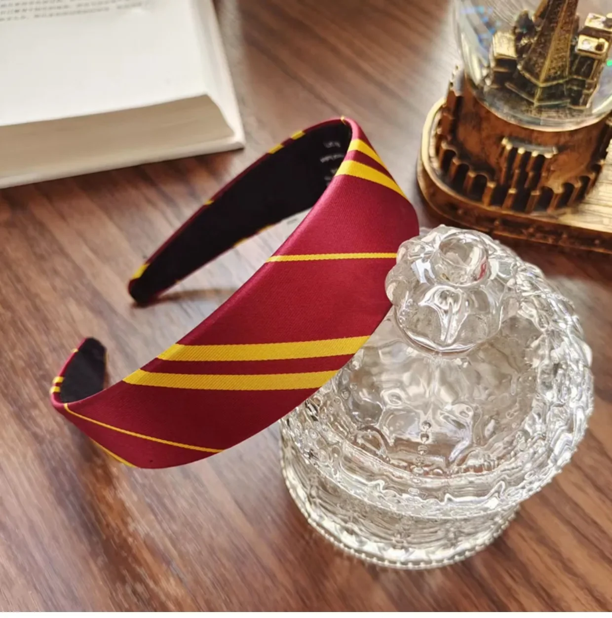 Gryffindor Magic Academy Fashion Hair Hoop Harried Hair Rope Women Potters Satin Fabric Rubber Band Elastic Hairband Accessories