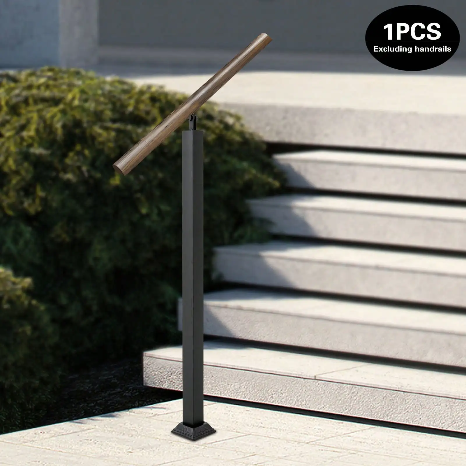 85cm Stair Balusters Post Black Square Metal Railing Spindles Cable Railing Post For Deck Steps Garden Outdoor Stairs Remodeling