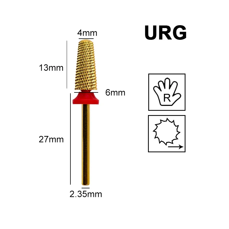 Tapered Barrel Nail Drill Bits Carbide Nails Grinding Head Milling Cutter 4XC Hard Soft Gel Removal Polishing DIY Tools