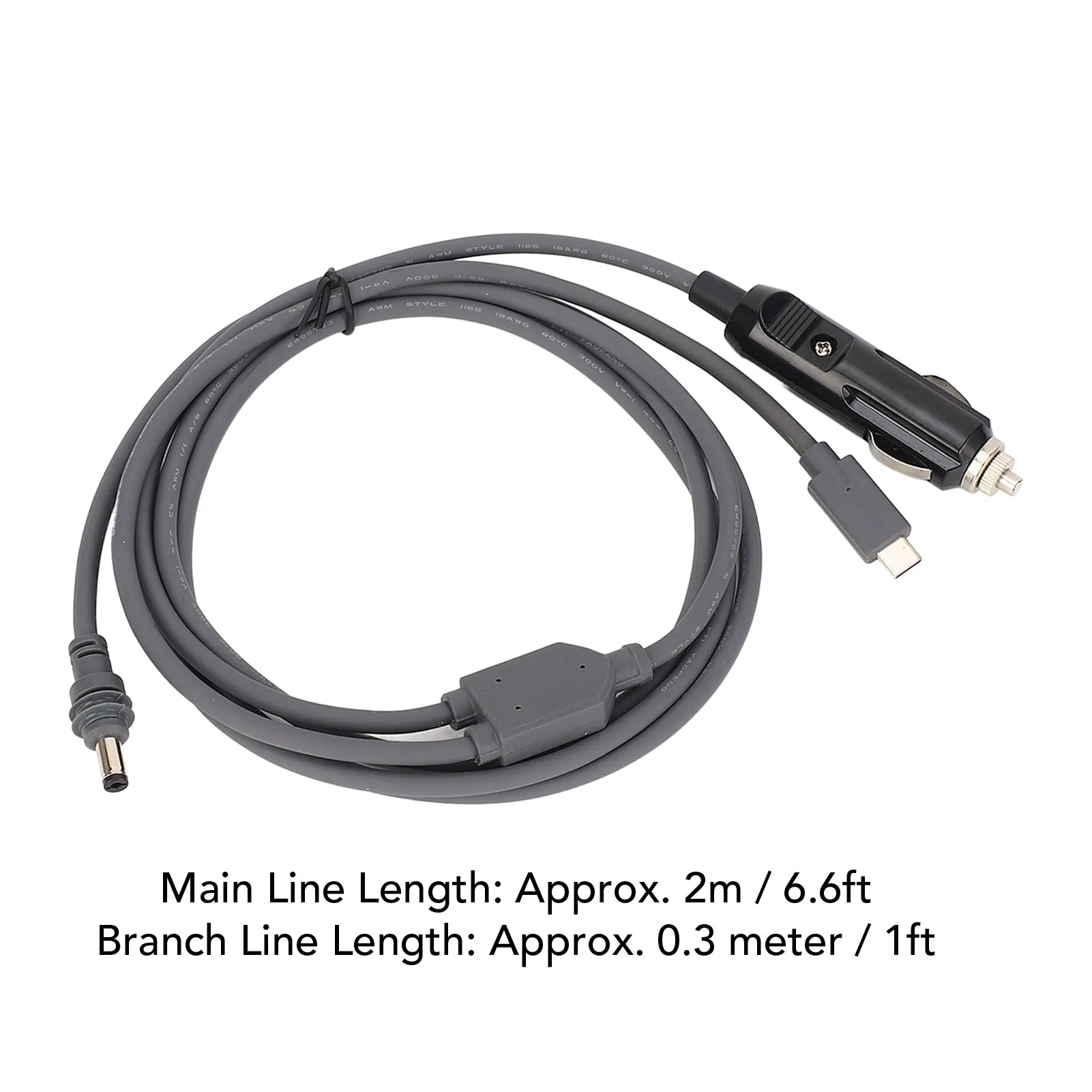 USB C To  Port Cable Compatible 100W PD IP68 Water Proof Male 18AWG Wire Gauge 2 in 1  Adapter Cable for Mini Dish Antenna view 6