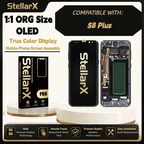 StellarX Display For Samsung S8 Plus,1:1ORG OLED Quality，Standard color gamut Quality HD,Faithful Colors +Tools