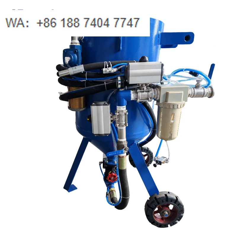 High Pressure Dustless Sandblaster Sand Blasting Equipment Sandblasting Machine Movable Sand Blasting Pot Sandblasting Tank